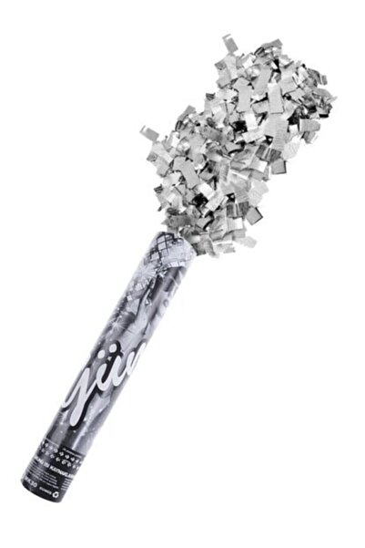 Happyland Konfeti 1 Adet Gümüş Renk Şerit Atan Klasik Konfeti 30 Cm