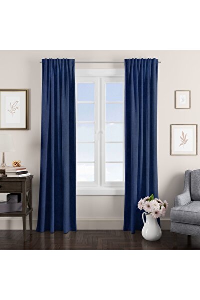 Mürdüm Perde Petek Dokulu Dekoratif Fon Perde