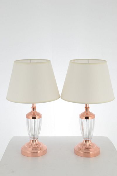 AbajurAksesuar Jasmin 2 Piece Copper - Cream Lampshade
