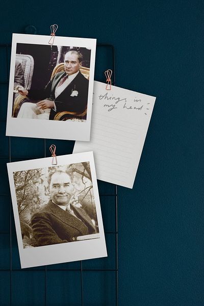 Özer Store Pack of 12 Mustafa Kemal Atatürk Photos Themed Decorative Pola Cards
