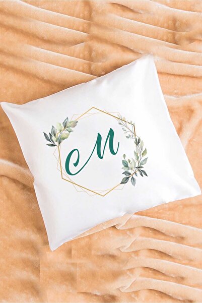 Hedizu Подушка з квітковим візерунком і літерою M