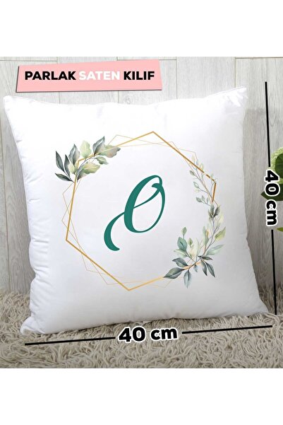 Hedizu Подушка з квітковим візерунком і літерою «О»