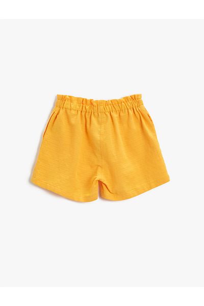 Koton Girl's YELLOW Cotton Shorts