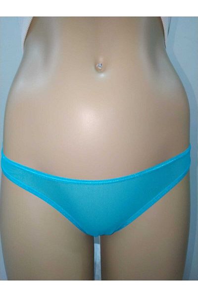 Secret Passion Lingerie Tanga de lux din țesătură flexibilă albastră 1052