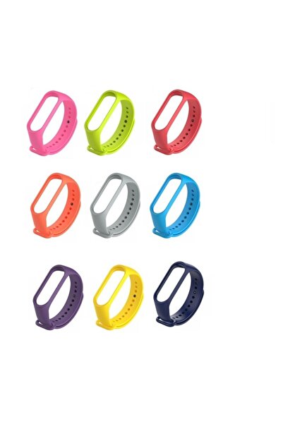 gaman Xiaomi Mi Band 5 Ve 6 Ya Uyumlu Silikon Kordon 9 Lu Set