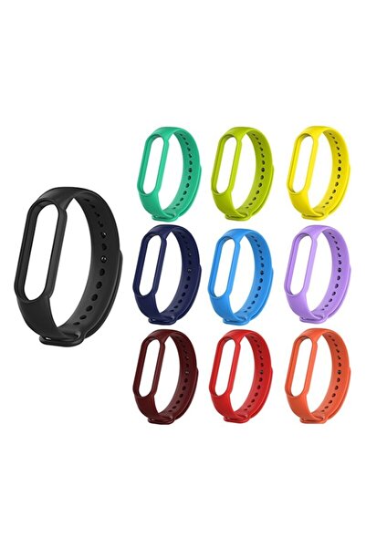 gaman Xiaomi Mi Band 5 Ve 6 Ya Uyumlu Silikon Kordon 10 Lu Set