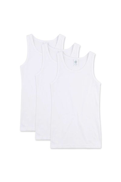 Sanetta Mädchen Unterhemden 3er Pack - Basic Shirt, Breite Träger, Single Jersey Baumwolle