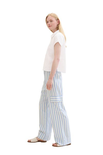 Tom Tailor Denim pruhované plátěné kalhoty