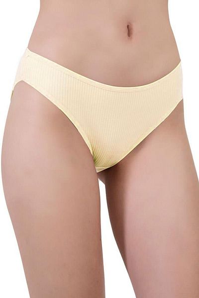 Kompedan 7-Piece Ribbed Women's Panties Set - Solid Color| Fml