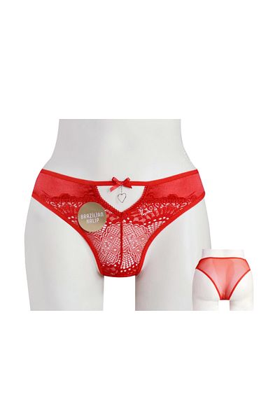 Papatya Daisy 52 - Women's Brazilian Front Intermediate Open Bottom Band Side and Back Tulle