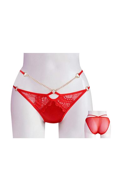 Papatya Daisy - Women's Rope Bikini, Front Satin - Side Band Back Tulle Top Chain Axle