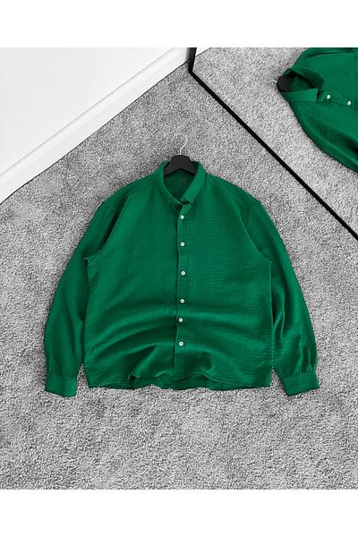 MFU collection Men's Linen Oversize Wide Cut Flowy Shirt