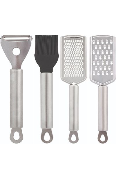 Comprox 12 Pieces Kitchen Set hand Grater Beater Peeler Corkscrew Mixer Garlic Mixer Pizza Cutter