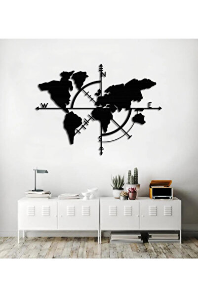 World Map Metal Table, Laser Cut Metal Wall Decor 150 X 102 Cm