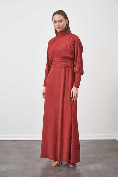 Mevra Dried Rose Pleated Dress
