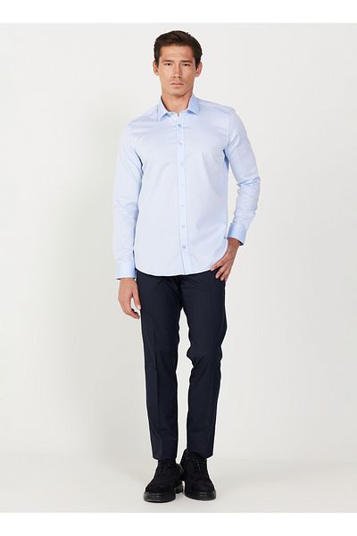ALTINYILDIZ CLASSICS Ανδρικό παντελόνι Six Star Classics Navy Blue Slim Fit - 4A 0123200097