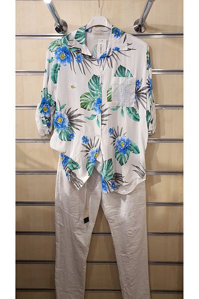 Park Moda TRENDBYSENA CAMASĂ ITALIANĂ DE VISCOSĂ CU FLORE