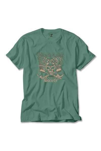 Z zepplin Κλασικό πράσινο μπλουζάκι Black Label Society Skull