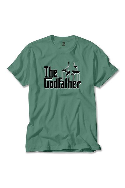 Z zepplin The Godfather Black Text Πράσινο T-Shirt