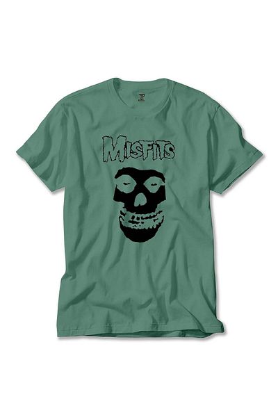 Z zepplin Πράσινο μπλουζάκι Misfits Skull