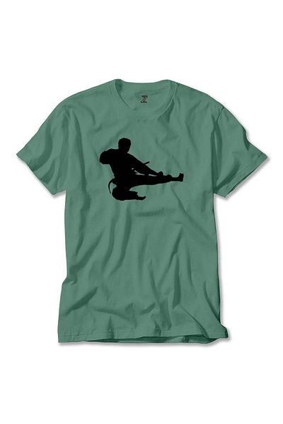 Z zepplin Πράσινο T-Shirt Taekwondo Karate Silhouette