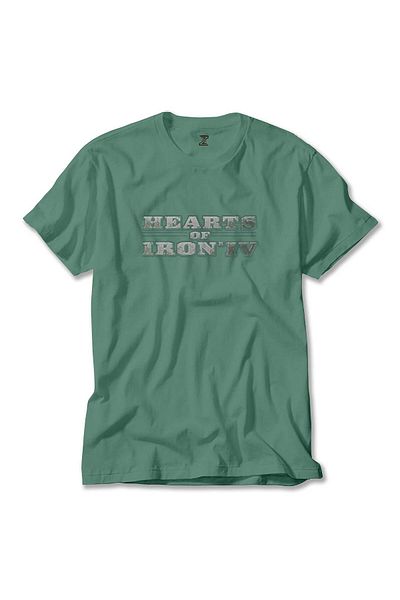 Z zepplin Πράσινο T-shirt Hearts of Iron IV με ασημί λογότυπο