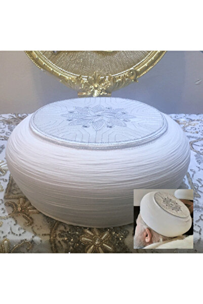 sehzadegiyim Efendi Model Oval Beyaz Sarık