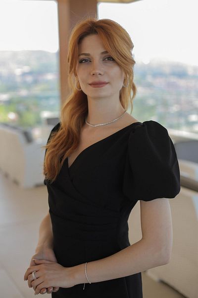 SpringStore Rochie de seară creponată cu mâneci balon negre