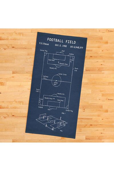 The Lucid Lab Football Field Navyblue Sports Towel