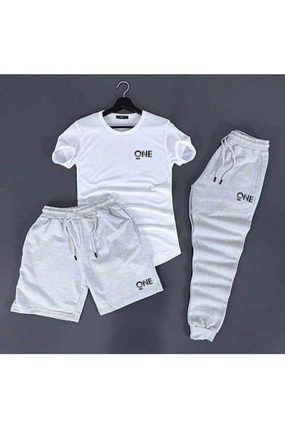 Horbia outdoors Unisex 3-Piece Slim Fit T-Shirt and Sweatpants Combination - One Printed