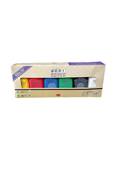 Artdeco 6 lı Akrilik Boya Seti 6x75ml Ana Canlı Renkler Basic Set Artdeco Gün...
