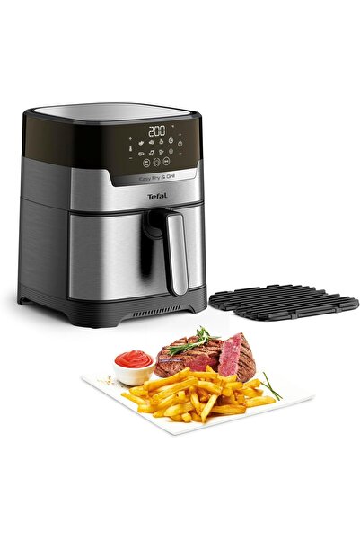 TEFAL İnox Yağsız Airfryer, 4,2 Litre Kapasite, Hava ile Kızartma & Izgara Dijital Tarif Kitapçığı