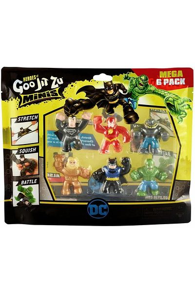 Tower Toys GooJitZu GJD02000 - حزمة DC Mini مكونة من 6 قطع، للأبطال الخارقين