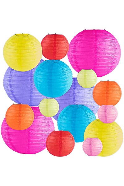 Yenigeldi 1 Adet Yuvarlak Kağıt Fener Japon Feneri Lamba Düğün Doğum Günü Par...