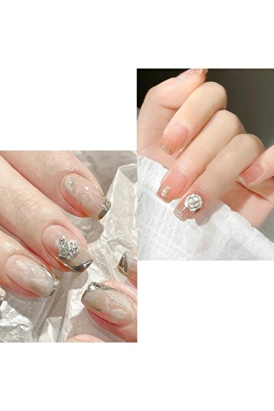 Beauty Box Taç Gül Tırnak Takı Seti Nail Charms Profesyonel Mini Tırnak Süsle...