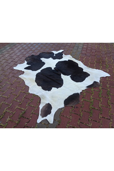 ŞAHMERDANOĞLU 182x195 Cm Siyah&Beyaz Gerçek Dana Postu Tabaklanmış Düve Postu...