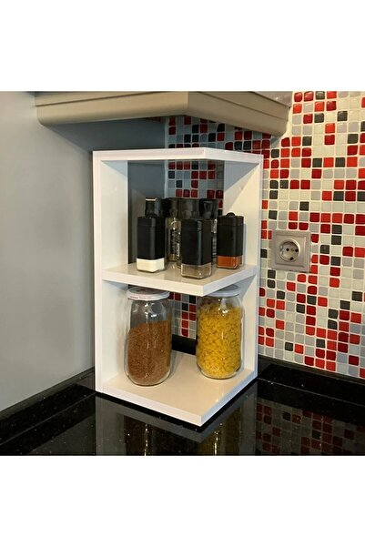 Pey Aksesuar Mutfak Tazgah Üstü 3 Katlı Raf Bardaklık Baharatlık Tezgah üsü o...