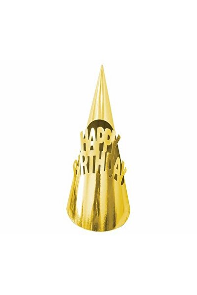 turkuaz parti 10-Piece GOLD BRIGHT HAPPY BIRTHDAY PARTY HAT TOWEL