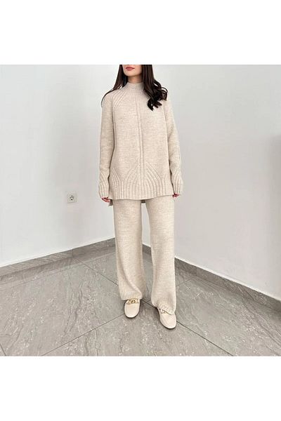 Lavanta Tekstil Σετ πλεκτά Raglan μανίκια διπλό