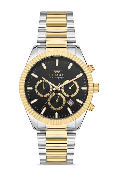 FERRO - FM31289A-D2 43 mm Silver Gold Men's Watch