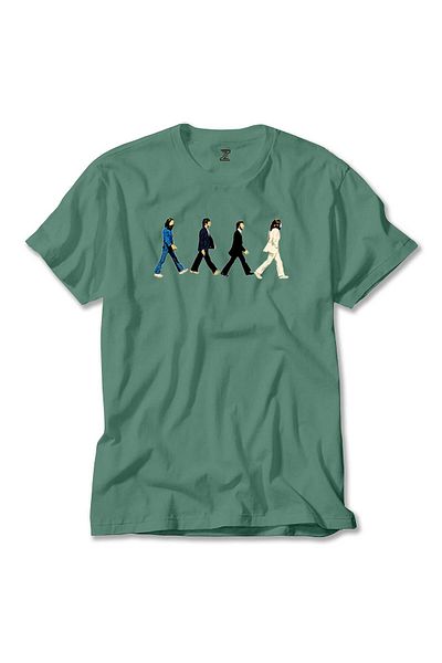 Z zepplin Πράσινο μπλουζάκι κινουμένων σχεδίων The Beatles Abbey Road