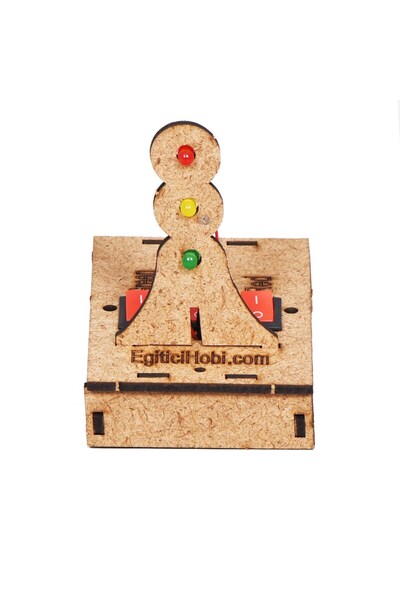 EmAyCenter Okul Projesi-5 Led Trafik Işıkları Öğretim Seti, Paralel Bağlı Devre - Demonte Ürün