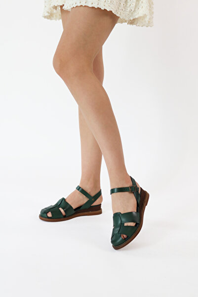 Elile Shoes Hakiki Deri Topuklu Sand35-41-42-43-44 Numara