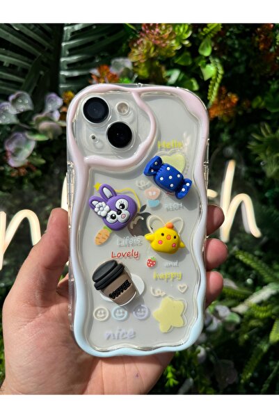 NFTECH İPHONE 15 PLUS UYUMLU KILIF SEVİMLİ FİGÜRLERE SAHİP DAYINIKLI KENARLIK...