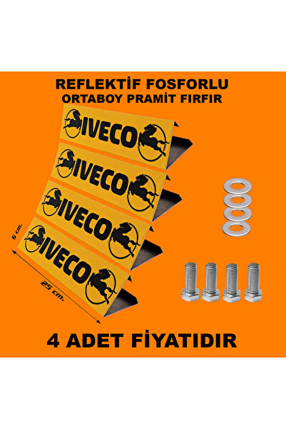 pozantiaksesuardunyasi Piramit Fırfır 25 cm. Reflektif Fosforlu iveco Yazılı ...