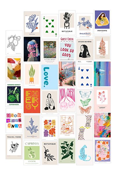 Postifull Σετ αφίσας Collage - 35 τεμάχια χωρίς πλαίσιο 10*15cm - με αυτοκόλλ...