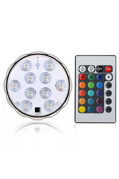 Temiz Pazar SU ALTI KUMANDALI RGB NARGİLE Akvaryum Havuz Gece Lambası Dekor L...