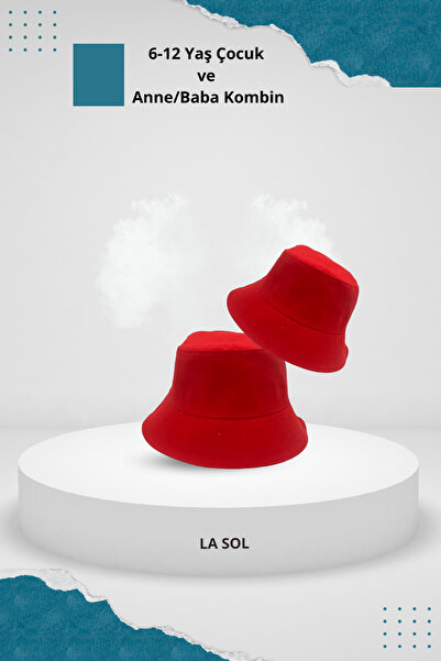 La Sol Yazlık Kumaş Kova Şapka, Anne/baba Ve Çocuk, 2 Adet