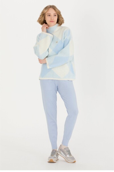 U.S. Polo Assn. Kadın Mavi Triko Pantolon