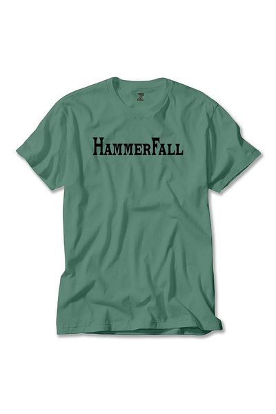 Z zepplin Πράσινο T-Shirt Hammerfall Text